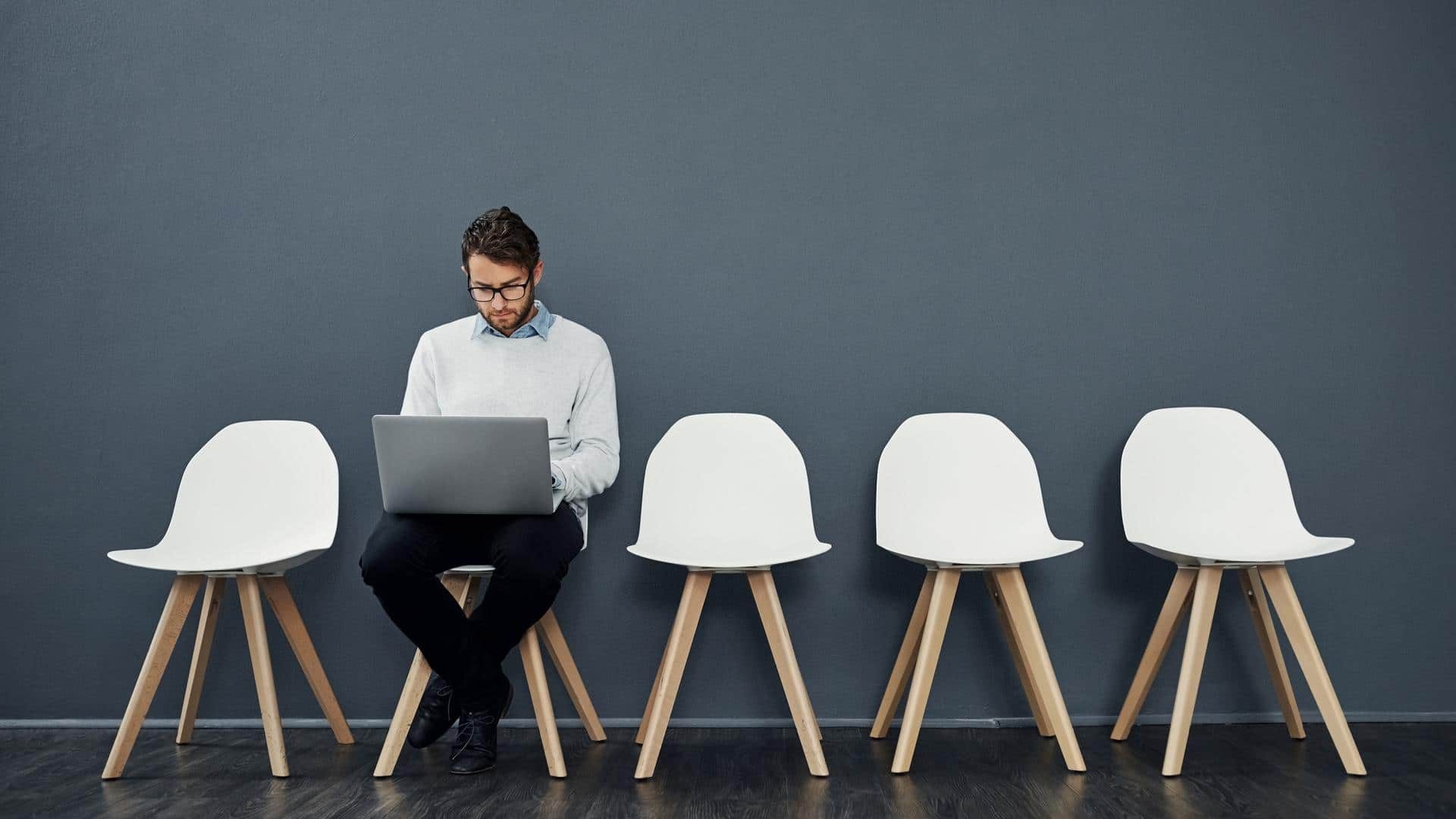 Keeping himself occupied while he waits